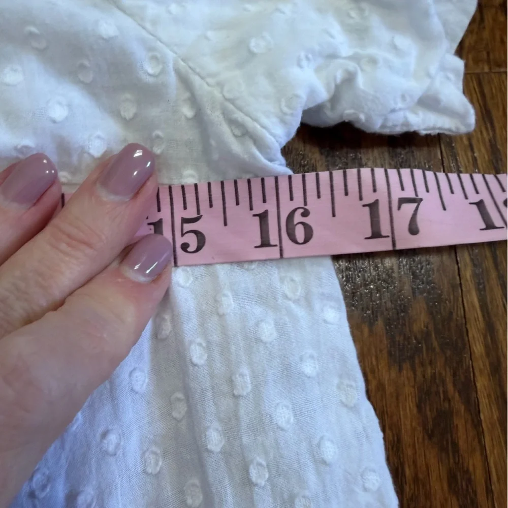 Maeve Anthropologie White Blouse Puff Sleeve Size 0